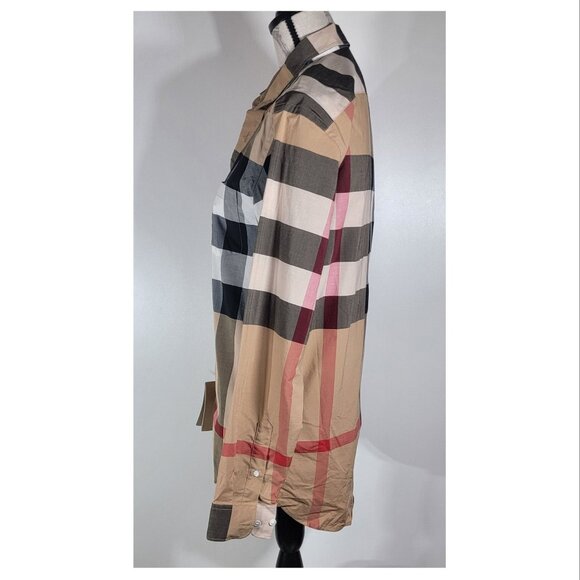 Burberry Windsor Check-Pattern Classic Fit Shirt, Beige, Mens Size Small - Picture 5 of 12